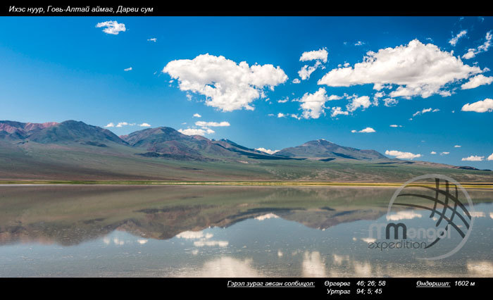 “Ikhes” lake, Darvi soum, Gobi-Altai aimag