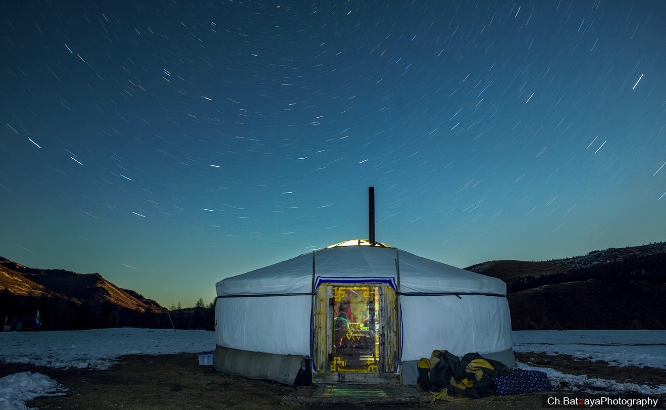 "Ger", traditional dwelling of nomads. Photo credit: Mongolian photographer Ch.Batzaya