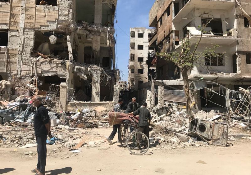Бөмбөгдөлтийн дараа Хомс хот