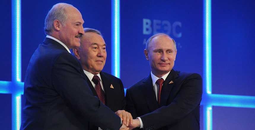 Орос, Беларус, Казахстаны Ерөнхийлөгч нар Евразийн эдийн засгийн холбоо байгуулах гэрээнд гарын үсэг зурав (2014.05.29)