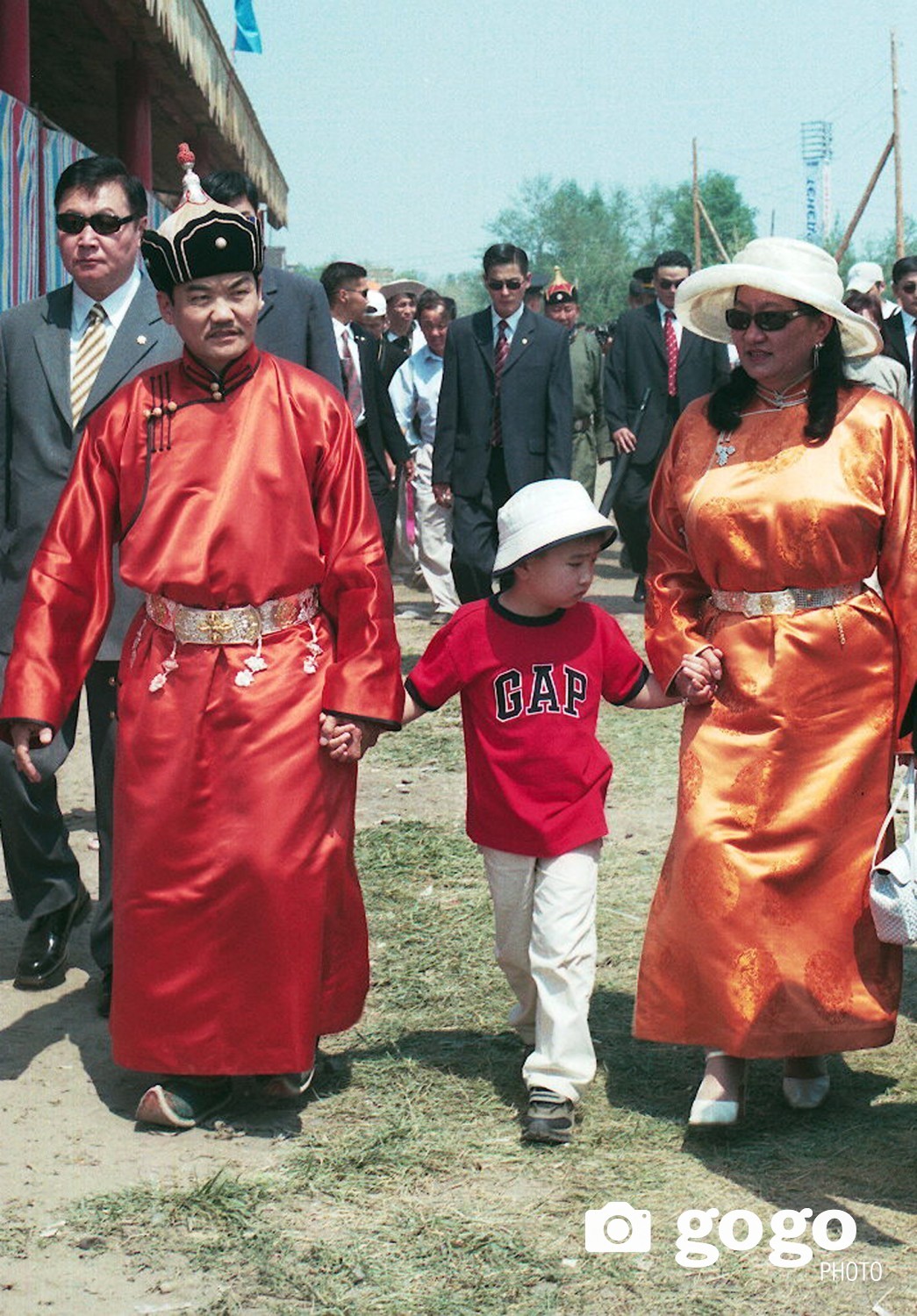 2003 оны Үндэсний их баяр наадам, Монгол Улсын Ерөнхийлөгч асан Н.Багабанди гэргий А.Оюунбилэгийн хамт